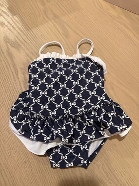 Janie & Jack Blue Ruffled One-Piece Swimsuit